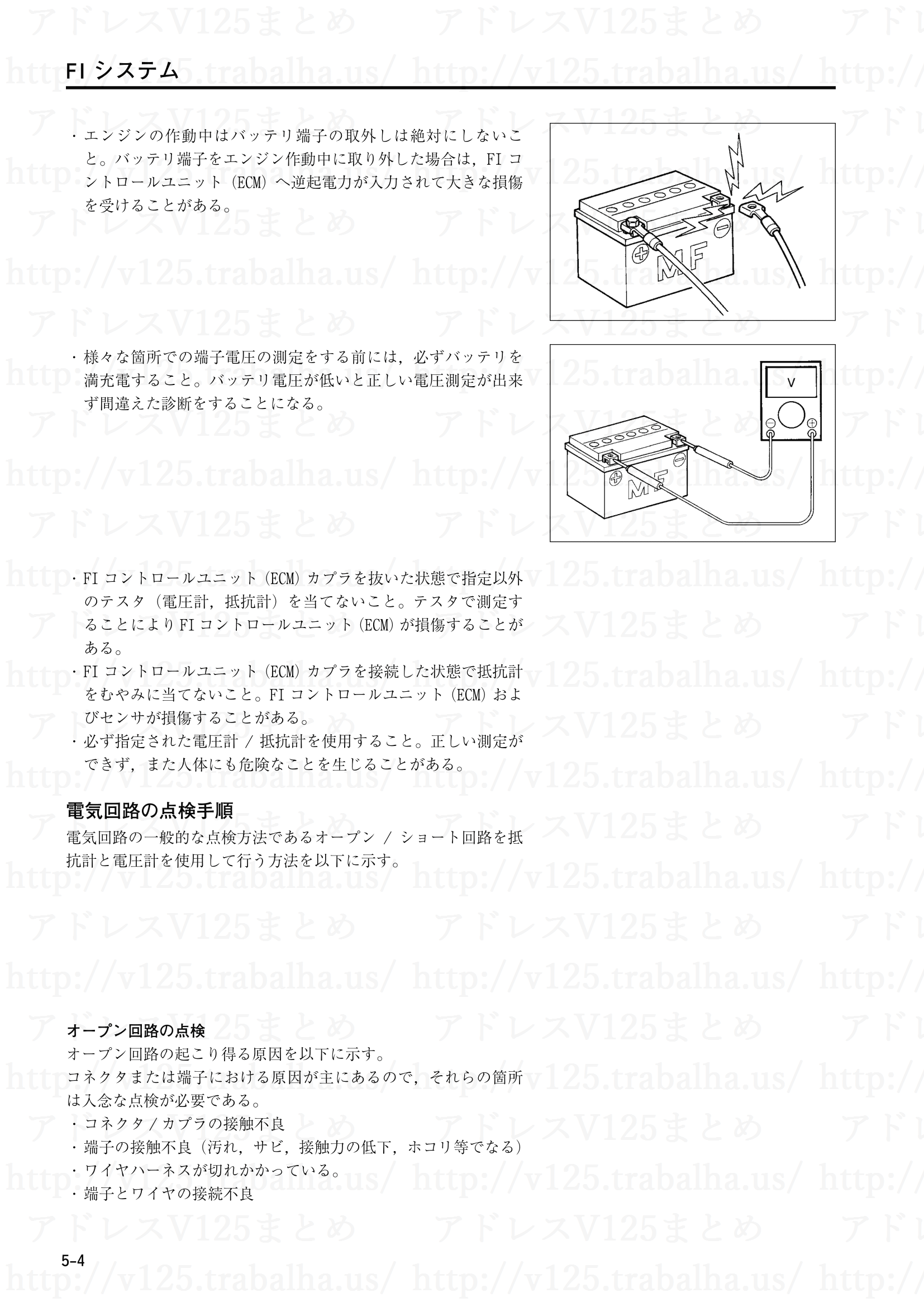5-4【FIシステム】電気回路の点検手順